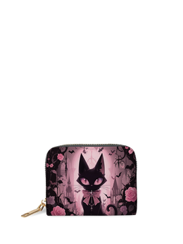 Pink Noir Cat Mini Wallet