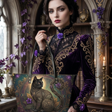TwilightVine Leather Tote Bag