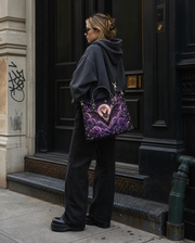 Violet Venom Leather Handbag