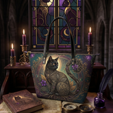 TwilightVine Leather Tote Bag