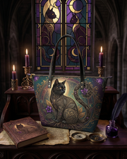 TwilightVine Leather Tote Bag