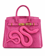 Hot Pink Python Dream Satchel