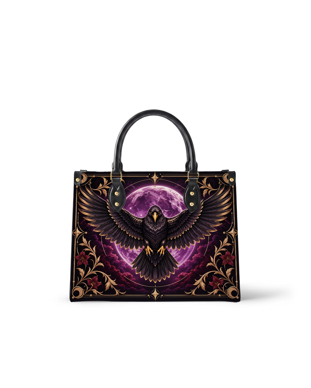 Raven Selenity Leather Handbag