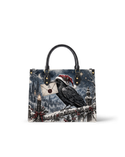 Raven's Winter Post Leather Handbag