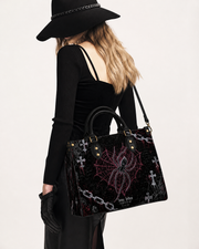 Web of Devotion Leather Handbag