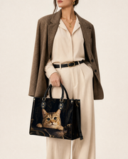 Gilded Peep Leather Handbag