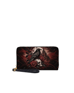 Raven's Bone Long Zip Wallet