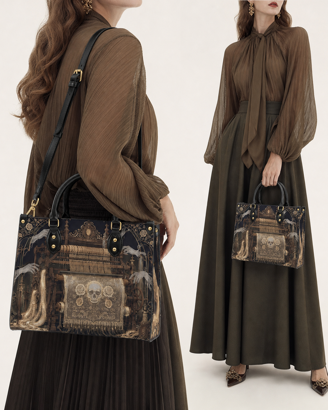 Necroweave Leather Handbag