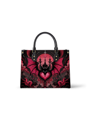 Bat Castle Leather Handbag