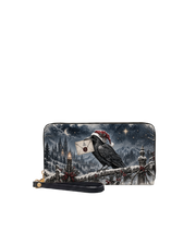 Raven's Winter Post Long Zip Wallet