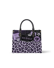 Lilac Spots Leather Handbag