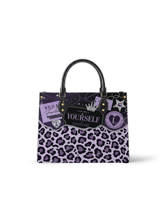 Lilac Spots Leather Handbag