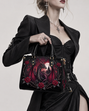 Night Dracon Leather Handbag
