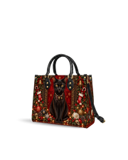 Crimson Kitty Leather Handbag