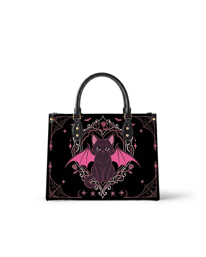 Winged Imp Leather Handbag