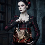Fallen Spider Lily Leather Handbag