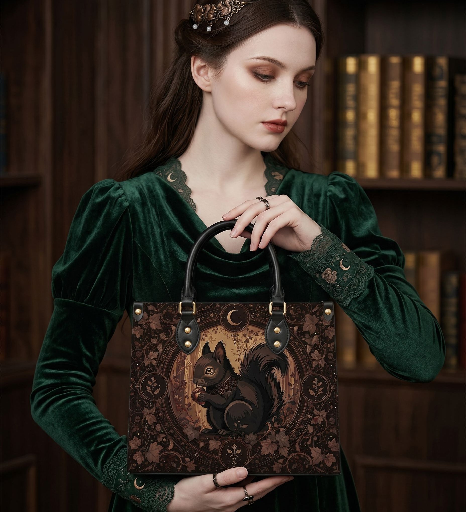 Squirrel SpiritLeather Handbag