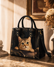 Gilded Peep Leather Handbag