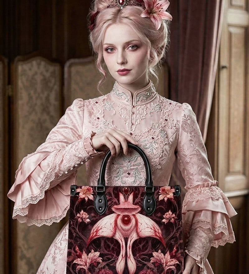 "Eyesore Rose" Leather Handbag