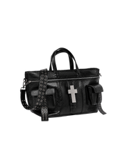 Gothic Cross Multi-Pocket Tote Bag