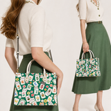 Mahjong Kitty Leather Handbag