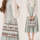 Mocha Mint Leather Handbag