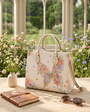 Floraptera Leather Handbag