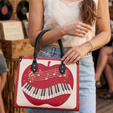 Crimson Apple Tune Leather Handbag