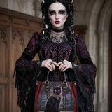 Candlelight Cat Leather Handbag