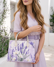 Violet Lavender Leather Handbag