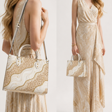 Cream Drift Leather Handbag