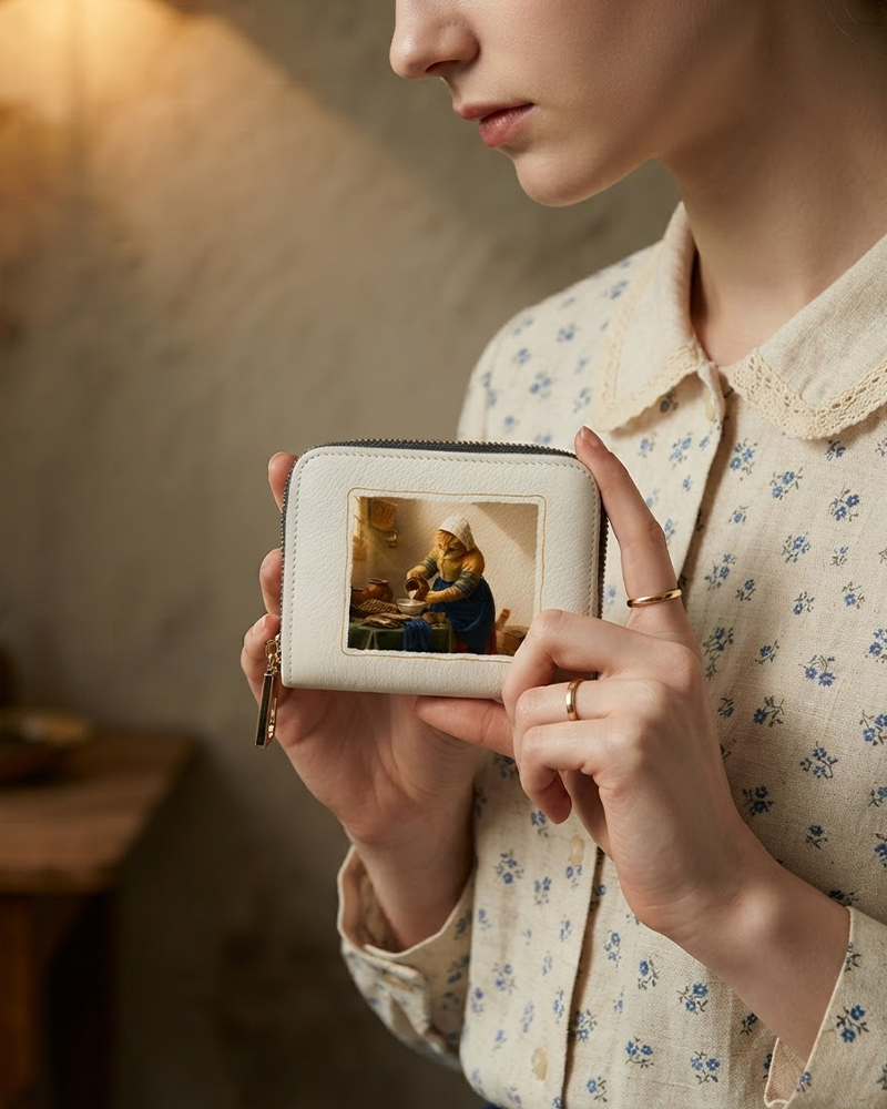 CatMilkmaid Mini Wallet