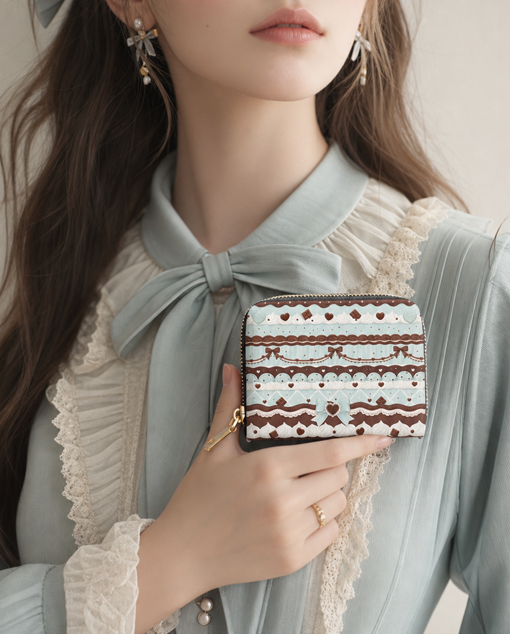 Mocha Mint Mini Wallet