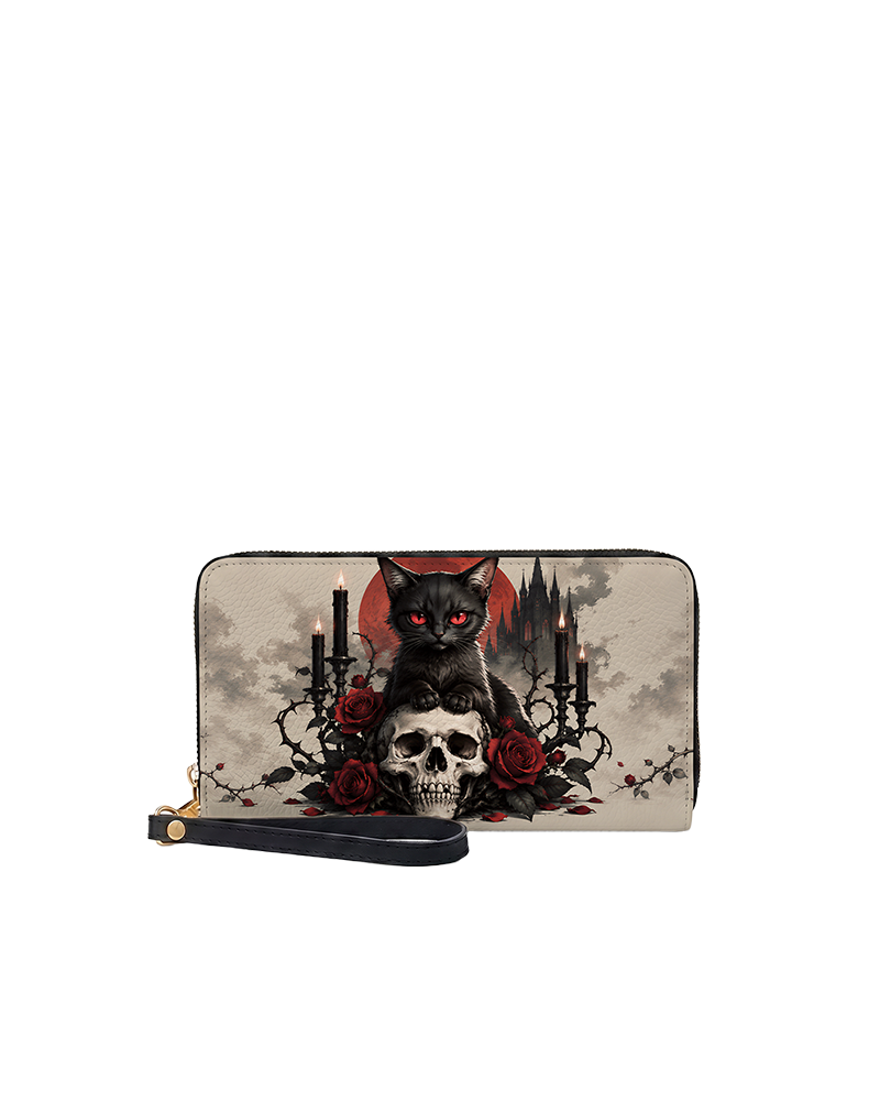 Cat Ritual Long Zip Wallet