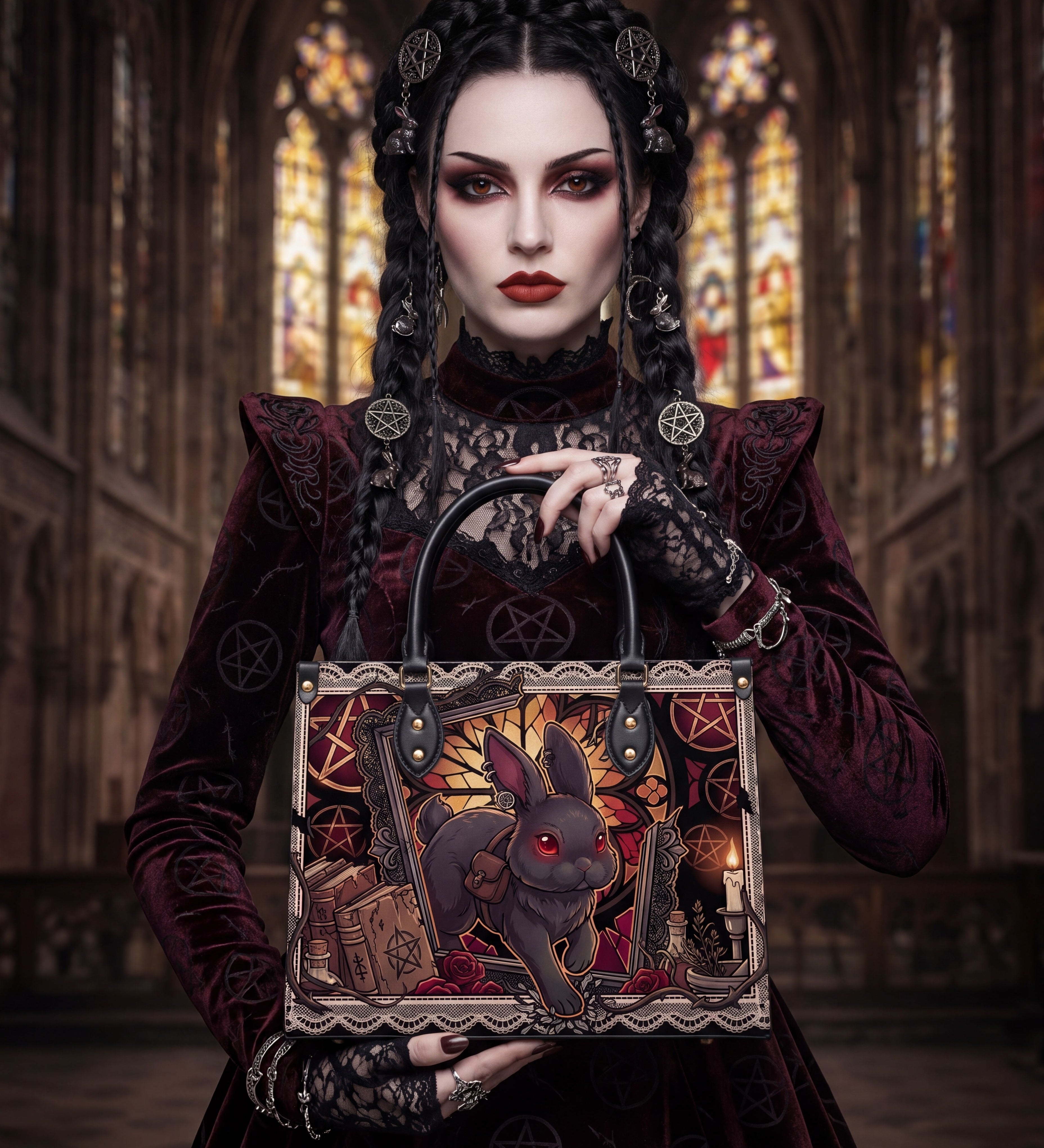 "Rabbit Envoy" Leather Handbag