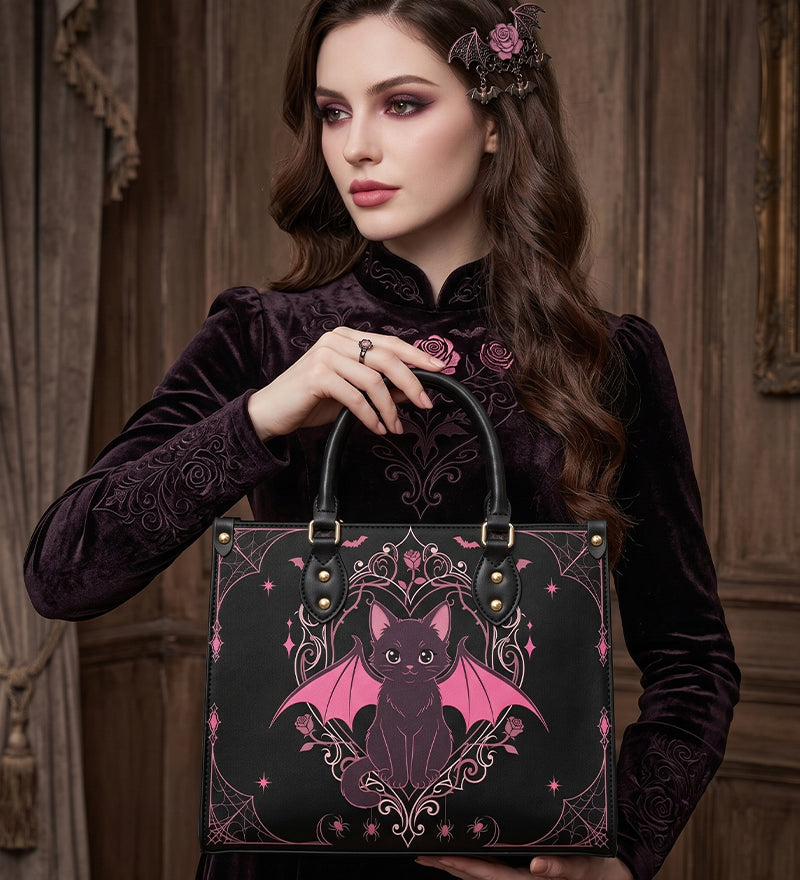 Winged Imp Leather Handbag
