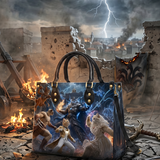 FelineFate Leather Handbag