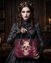 Bone Rose Leather Handbag