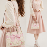 Sweet Berry Whisper Leather Handbag