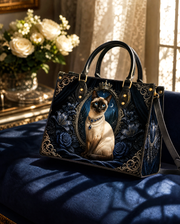 Regal Brocade Leather Handbag