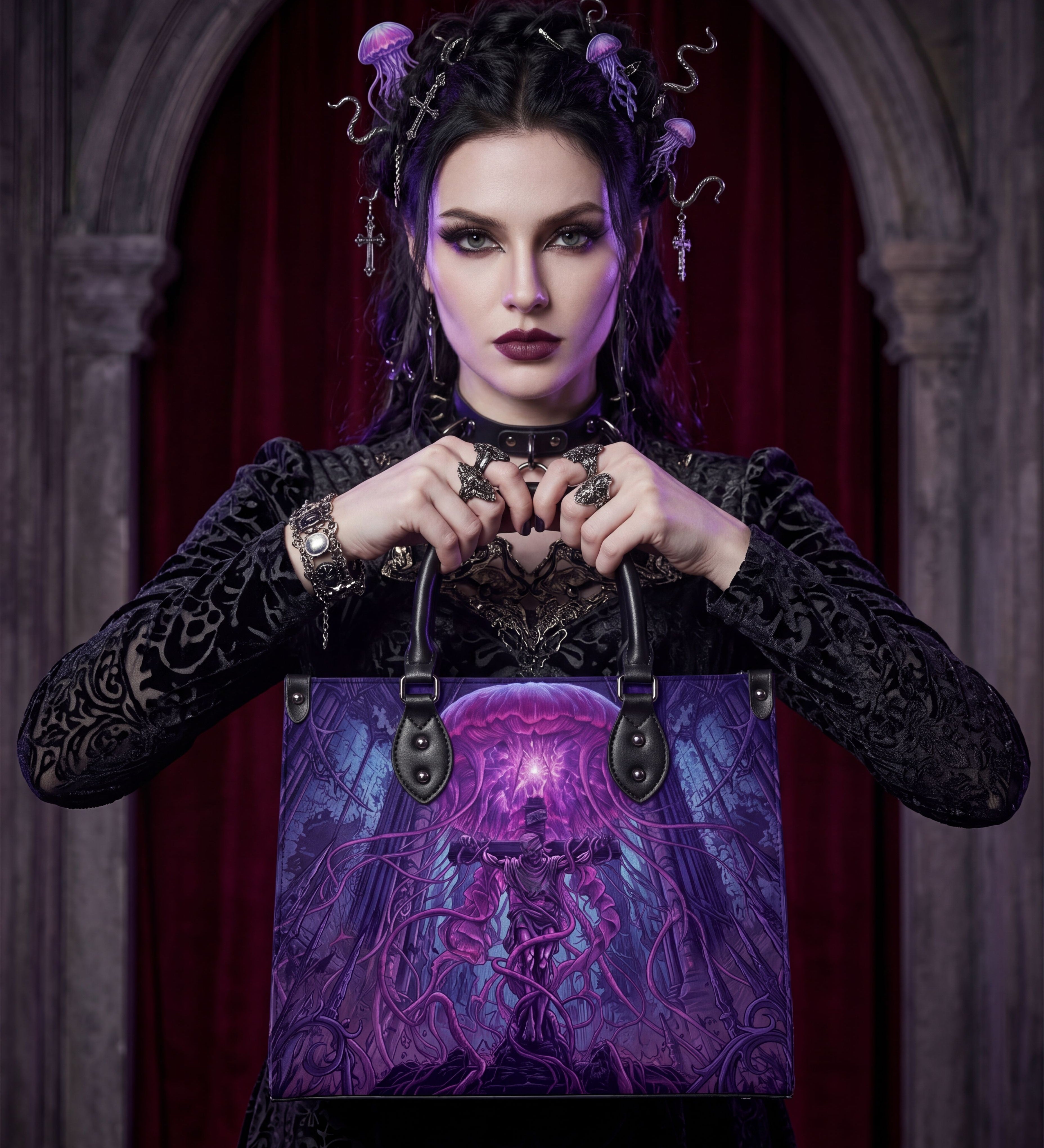 "Phantom Shackle" Leather Handbag