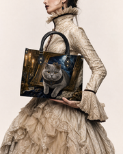 Ornate Burst Leather Handbag