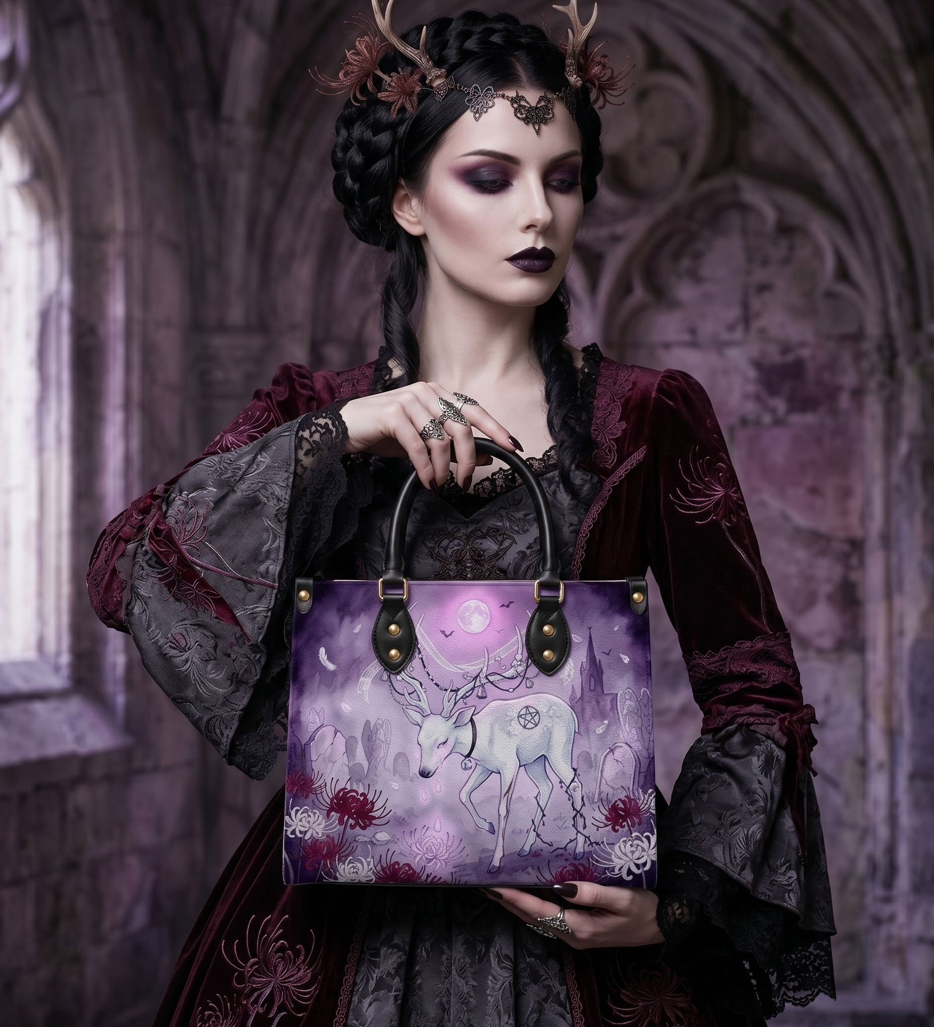 "Spirit Stag" Leather Handbag
