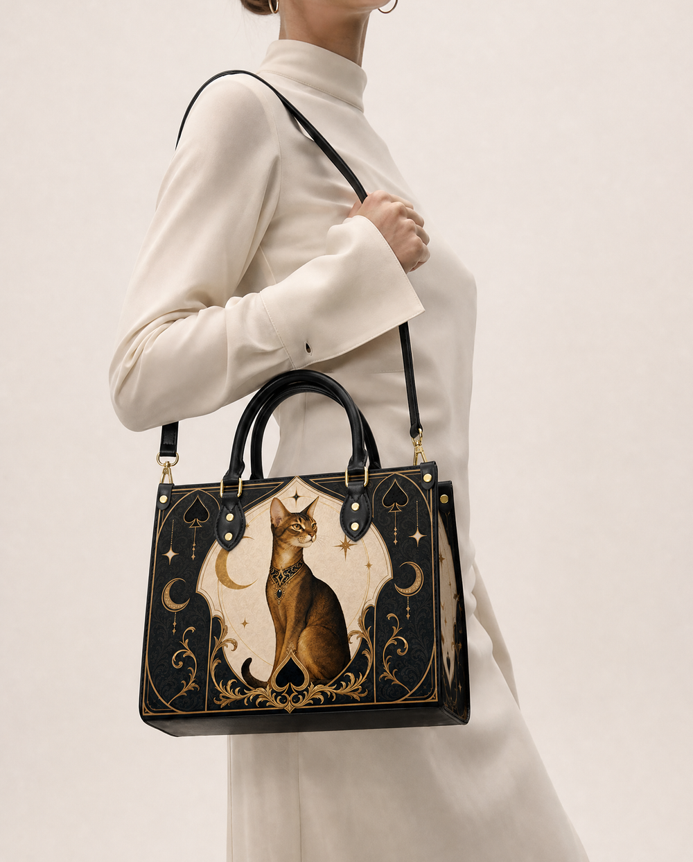Sable Bastet Leather Handbag