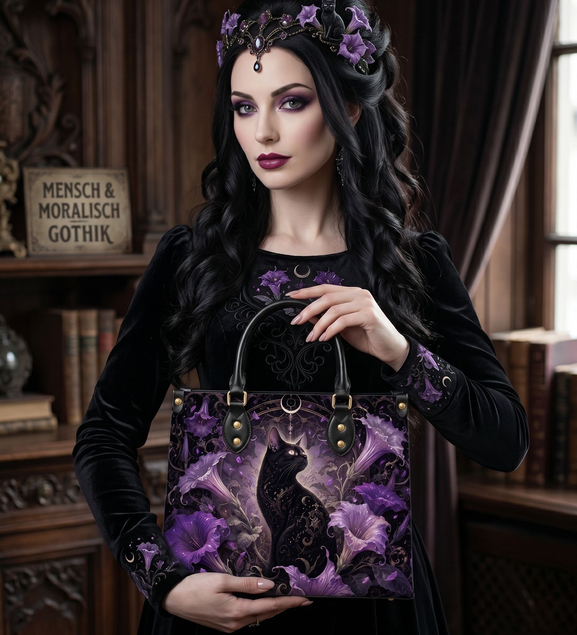 Datura Familiar Leather Handbag