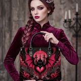 Bat Castle Leather Handbag