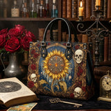 Blooming Bones Leather Handbag