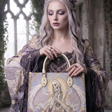 Holy Skeleton Leather Handbag