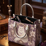 White Peacock Leather Handbag