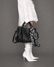 Onyx Skull Embossed Tote Bag